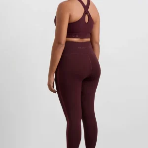 Flash Sale Aje ATHLETICA Zip Front Logotape Sports Bra 319 Burgundy