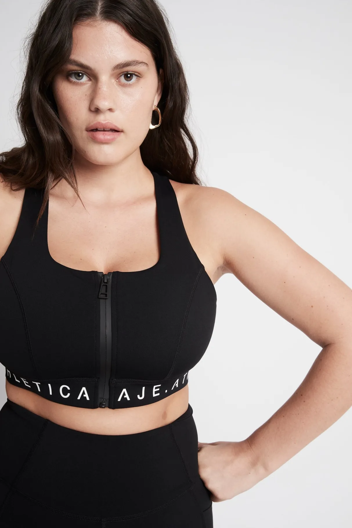 zip_front_logotape_sports_bra__9.webp Cheap Aje ATHLETICA Zip Front Logotape Sports Bra 319 Black