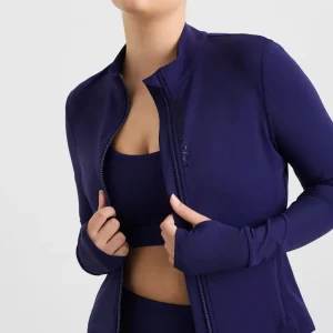 Sale Aje ATHLETICA Zip Front Running Jacket 709 Navy