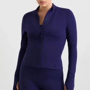 Sale Aje ATHLETICA Zip Front Running Jacket 709 Navy