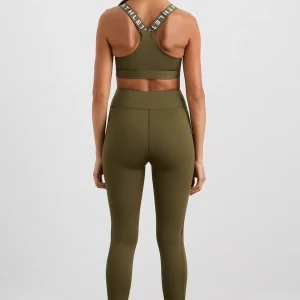 Best Sale Aje ATHLETICA Zip Front Sports Bra 304 Deep Khaki