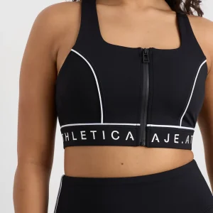 Flash Sale Aje ATHLETICA Zip Front Sports Bra 329 Black