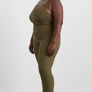 Hot Aje ATHLETICA Zip Hem Full Length Legging 205 Deep Khaki