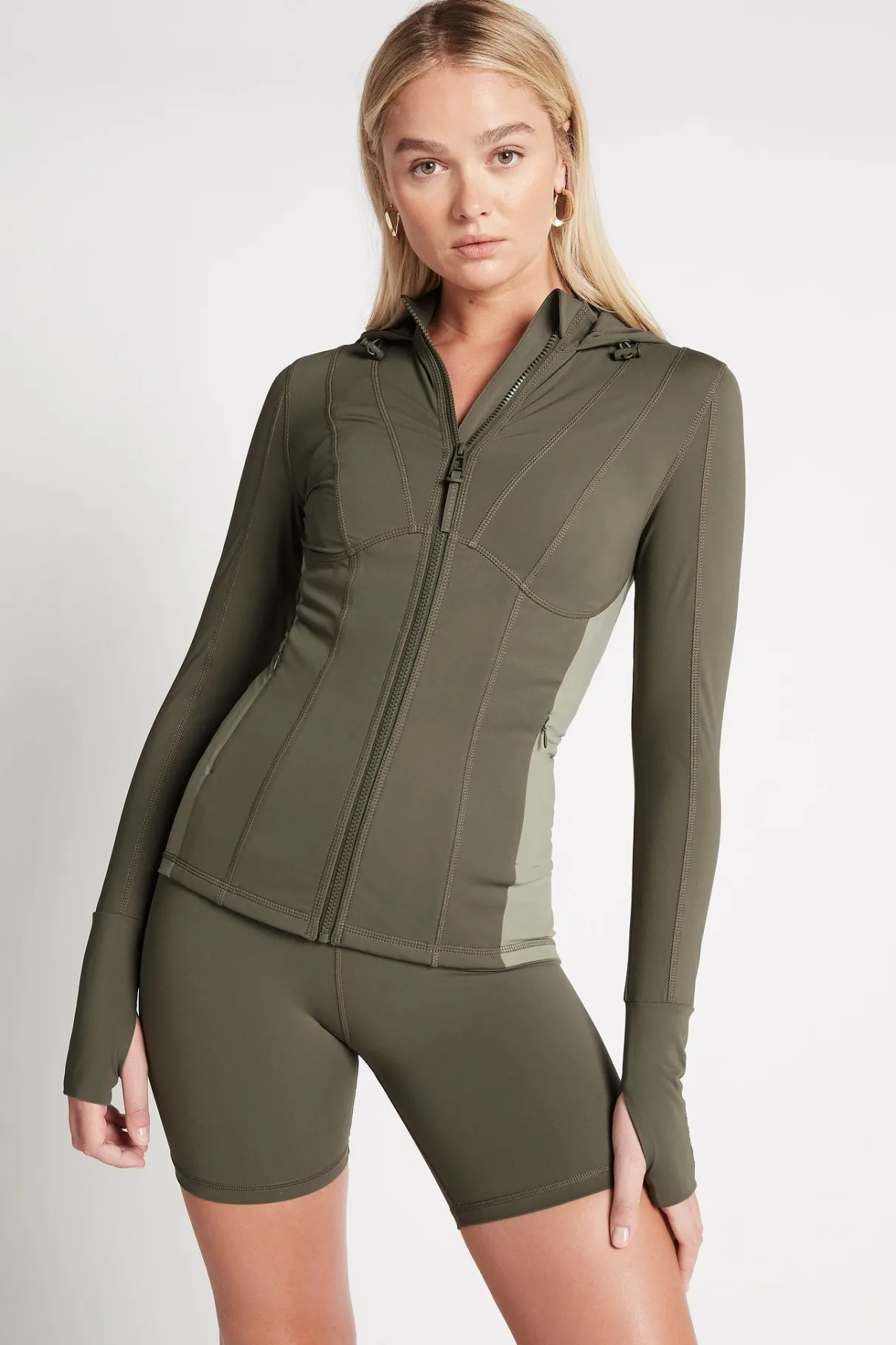 zip_up_jacket__0.webp Outlet Aje ATHLETICA Zip Up Jacket 709 Forest Green/Sage