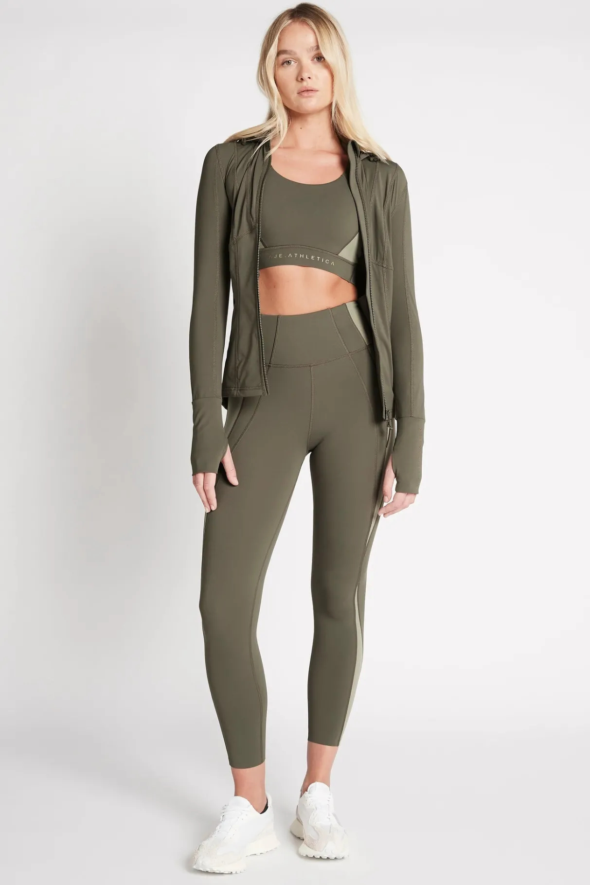 zip_up_jacket__8.webp Outlet Aje ATHLETICA Zip Up Jacket 709 Forest Green/Sage